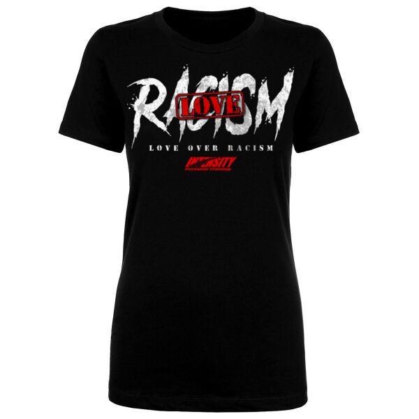 LOVE OVER RACISM - WOMENS' FITTED T-SHIRT - $JZBTVE$ Thumbnail
